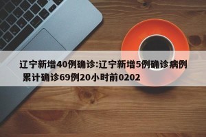 辽宁新增40例确诊:辽宁新增5例确诊病例 累计确诊69例20小时前0202